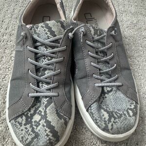 Hey Dude Gray Snake Print Sneakers